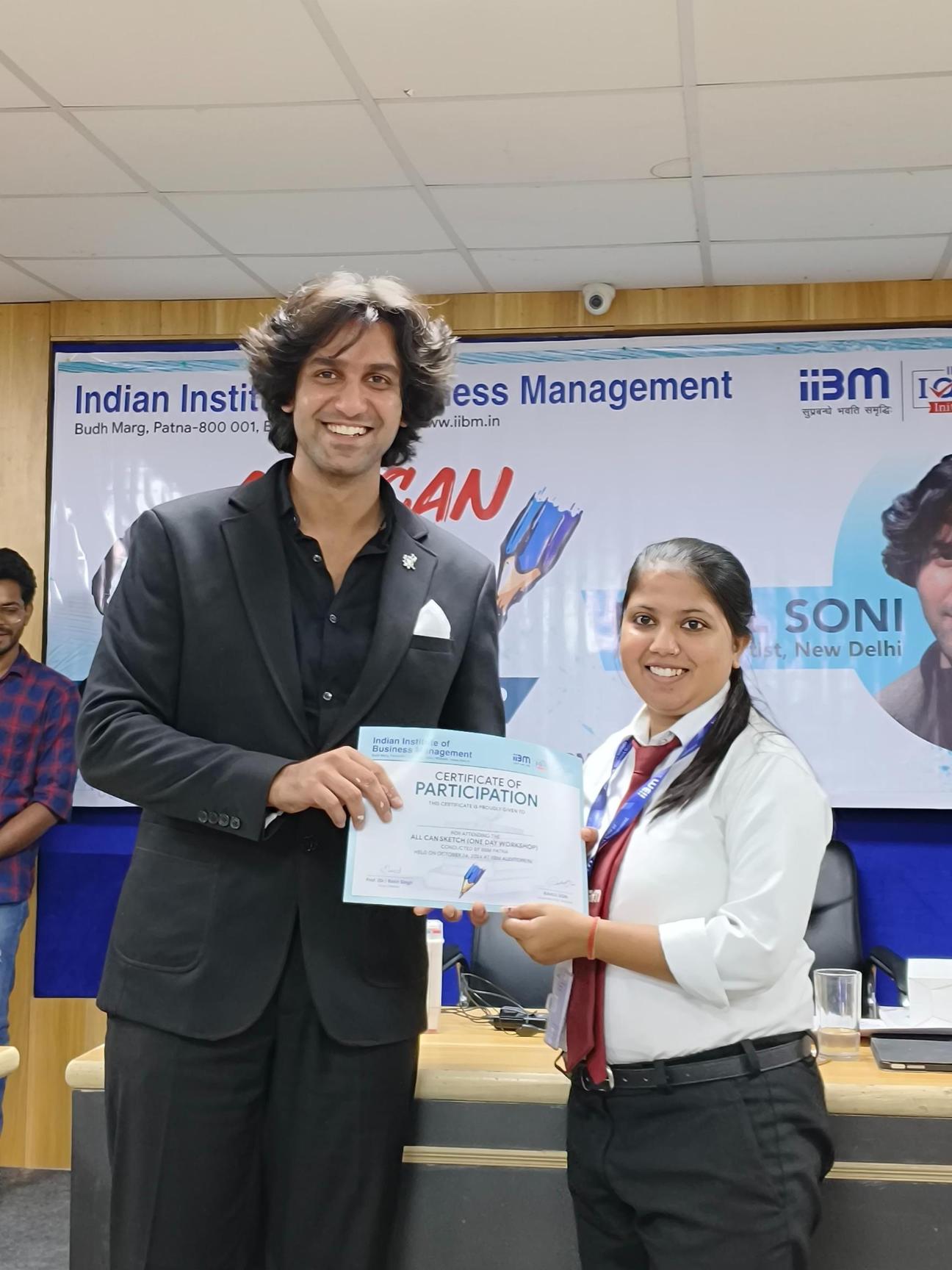 Rahul Soni Conducts “All Can Sketch” Workshop for PGDM, BBA, BCA & MAMC Students at IIBM and ZHI Patna